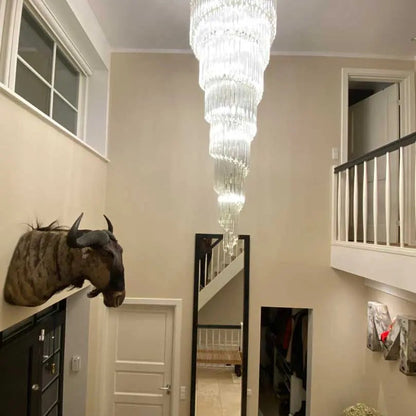 Murano Chandelier – Spiral – 215 prisms – Transparent