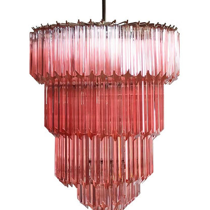 Murano Chandelier – 112 prisms – Pink