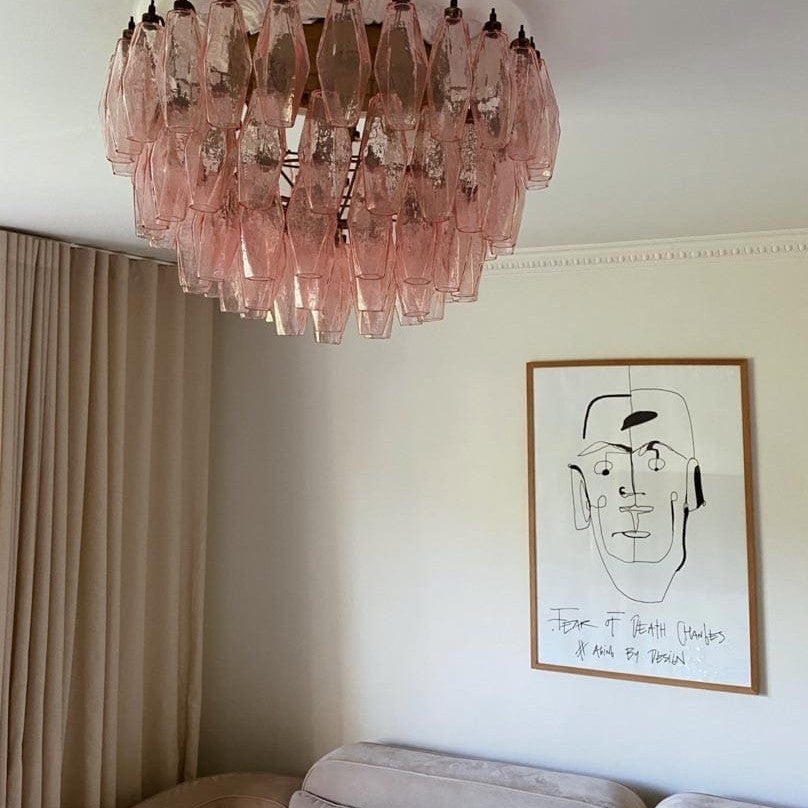 Murano Chandelier – Poliedri – 84 glasses