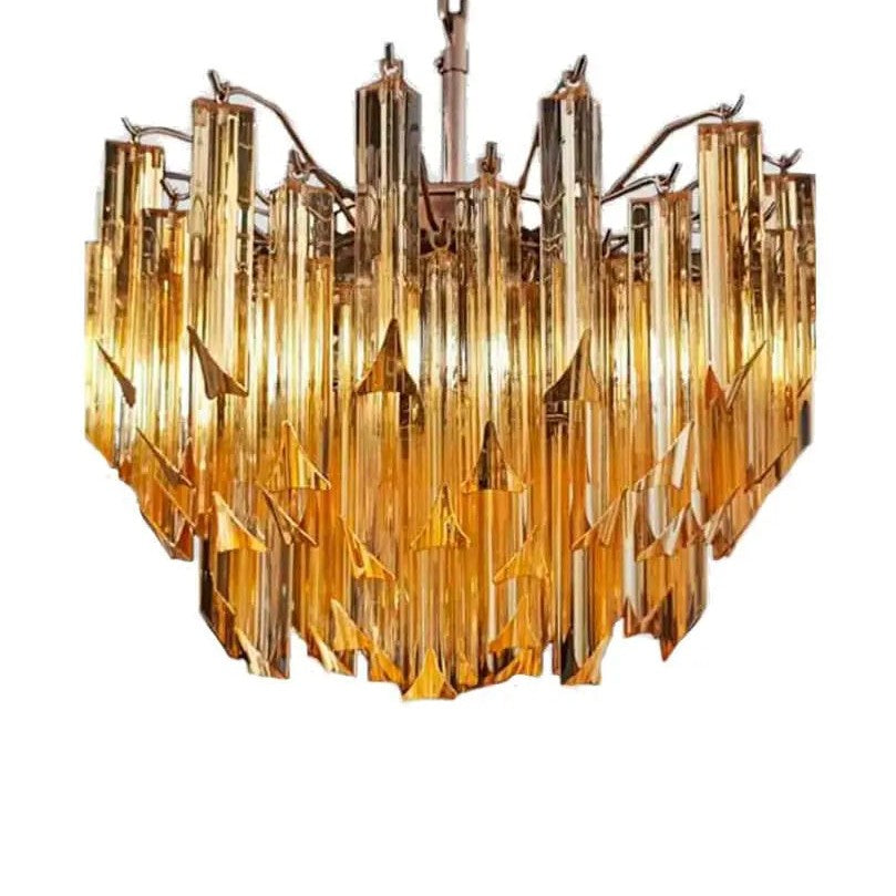 Murano Chandelier – 107 prisms – Yellow