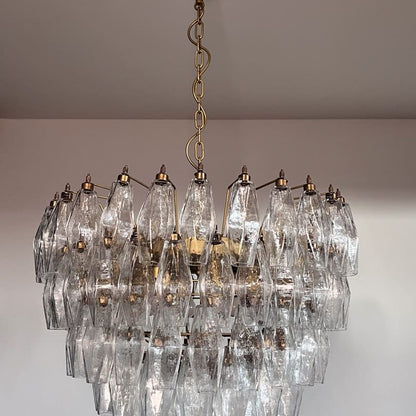 Murano Chandelier – Poliedri – 111 glass – Transparent