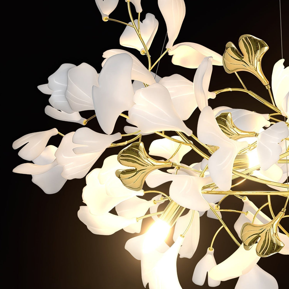 Gingko Ceramic Branch Chandelier Z
