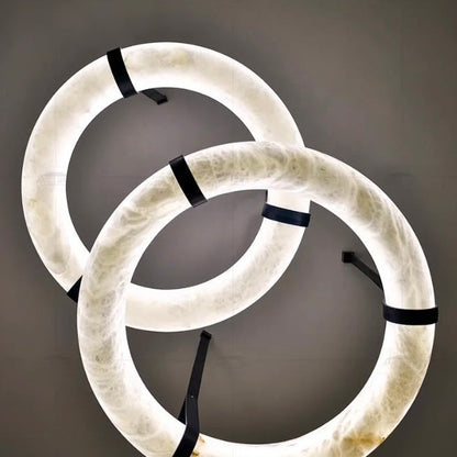 Modern Round Alabaster Chandelier for Living Room/Bedroom
