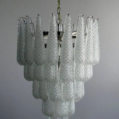 Murano Chandelier – Drop – 52 glasses – Transparent