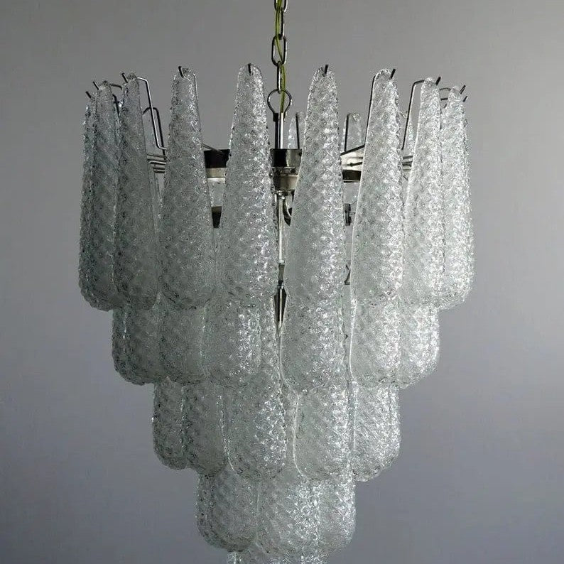Murano Chandelier – Drop – 52 glasses – Transparent