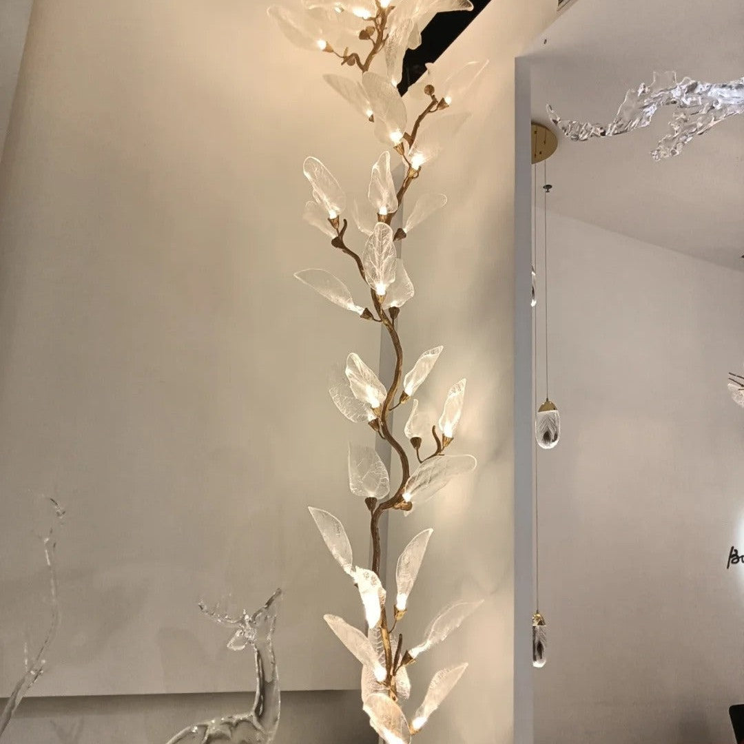 Creative Bionic Resin Leaves Chandelier for Living Room/Dining Room/Staircase