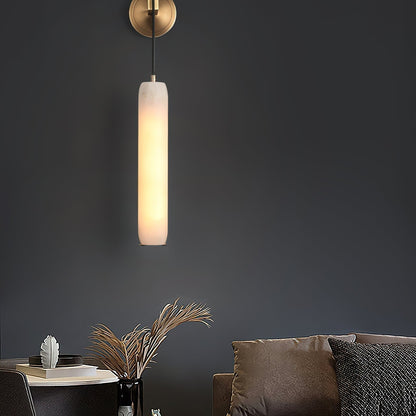 Wrenna Alabaster Flute Wall Lamp