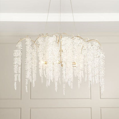 Cascading Crystal Branch Six-Light Chandelier