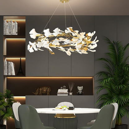 Gingko Ceramic Branch Chandelier Z