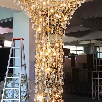 Tree Branch Staircase Chandelier