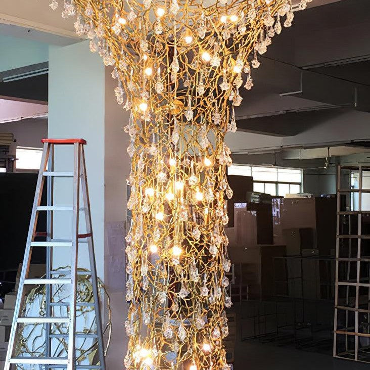 Tree Branch Staircase Chandelier