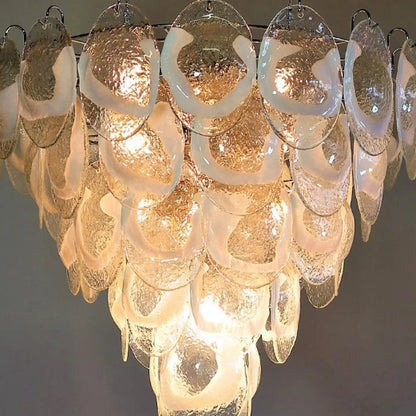 Murano Chandelier – 50 Lattimo glass – Transparent