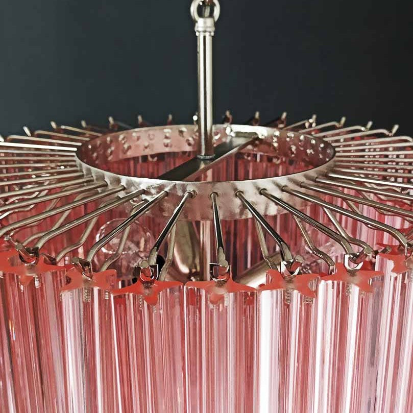 Murano Chandelier – 112 prisms – Pink