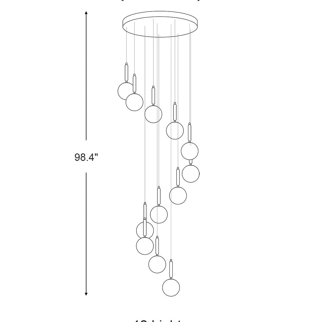 Extra Large Nordic Minimalist Long Pendant Light for Spiral Staircase/High-ceiling Room