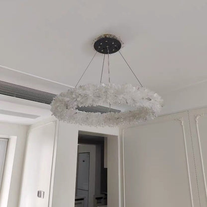 Modern Round/Oval/Linear/Square Natural Crystal Chandelier