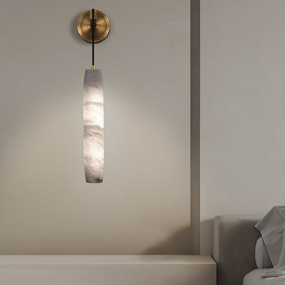 Wrenna Alabaster Flute Wall Lamp