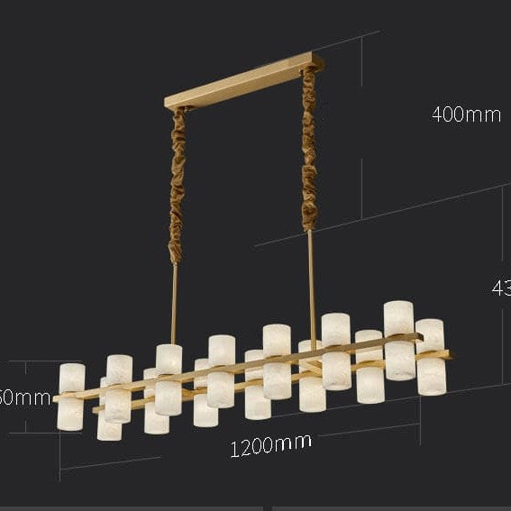Alabaster Linear Chandelier