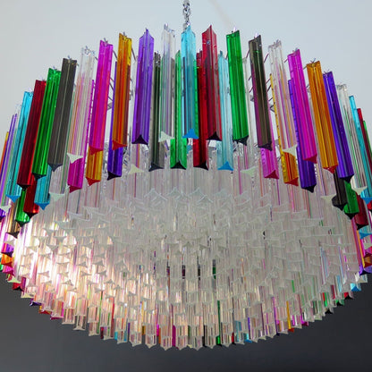 Murano Chandelier – Triedri Round – 391 prisms – Multi