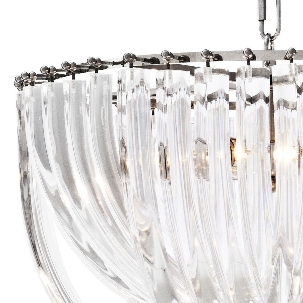 Frostina Lucite Loop Chandelier