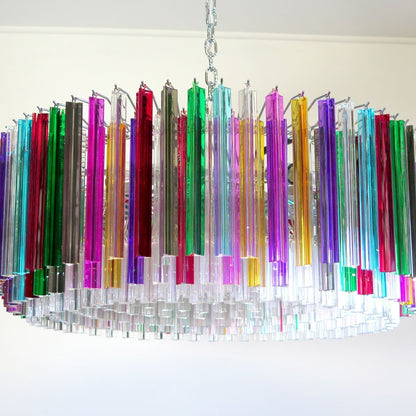 Murano Chandelier – Triedri Round – 391 prisms – Multi