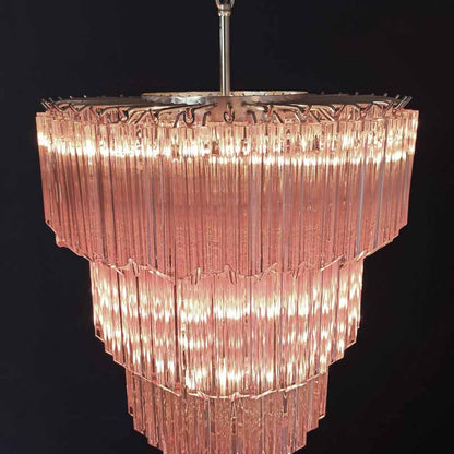 Murano Chandelier – 112 prisms – Pink