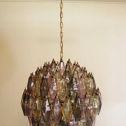 Murano Chandelier – Poliedri – 140 glass – Multi