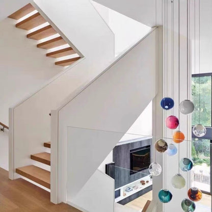 Post Modern Gradient Colorful Ball Pendant Chandelier