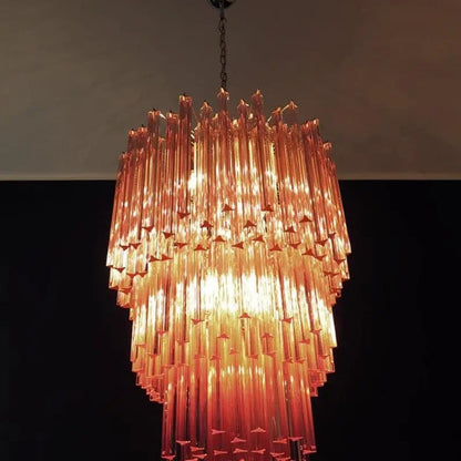 Murano Chandelier – 184 prisms – Pink