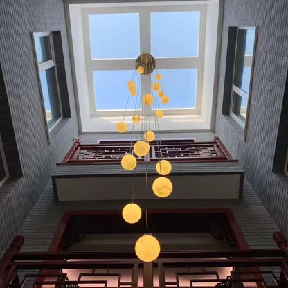Alabaster Global Wavy Chandelier