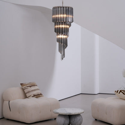 Lucente Noir Spiral Chandelier