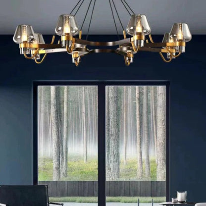 Post-modern Light Luxury Full Brass Chandelier for Living Room/Bedroom