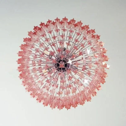 Murano Chandelier – 163 prisms – Pink