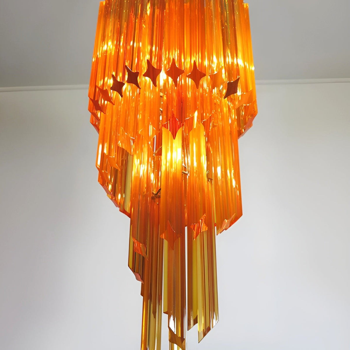 Spiral Prism Glass Chandelier