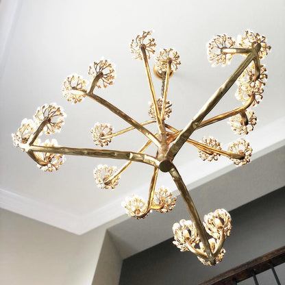 Luxury Branch Flower Chandelier in Gold for Living Room Staircase and Bedroom Lighting