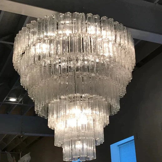 Modern Art Design 3/4/5/7-Tier Hand-blown Glass Tiered Chandelier