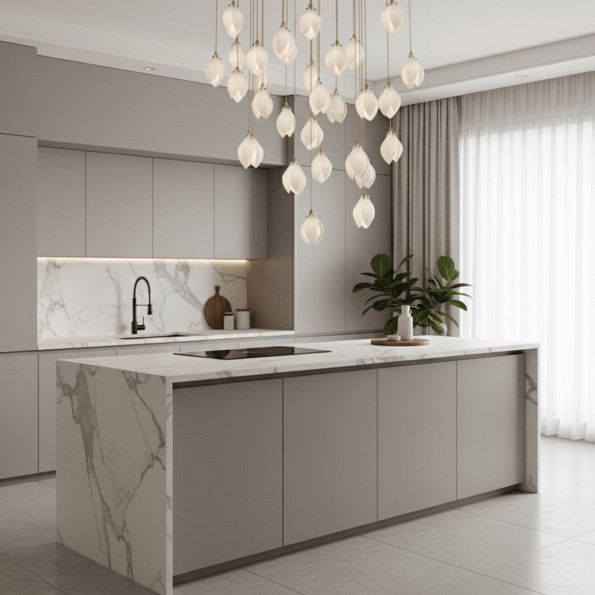 Galaxy Celeste Flora Crystal Spiral Chandelier