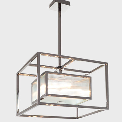 Upton Geometric Stainless Steel Chandelier