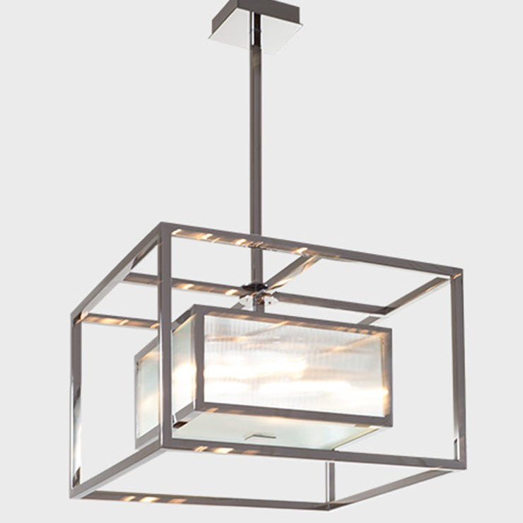 Upton Geometric Stainless Steel Chandelier