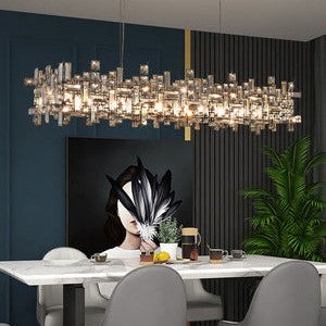New Italian Style Light Luxury Villa Duplex Designer Luxury Crystal Chandelier for Dining/Living Room/Bedroom