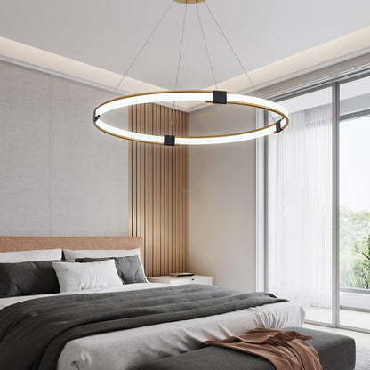 Gold Round Ring Chandelier