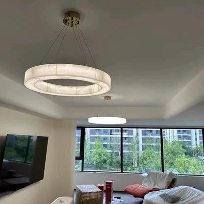Culoud Real Alabaster Ring Chandelier