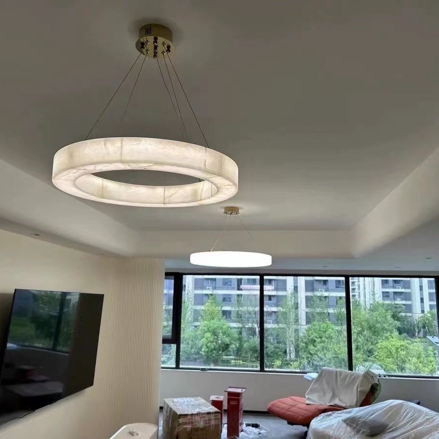 Culoud Real Alabaster Ring Chandelier