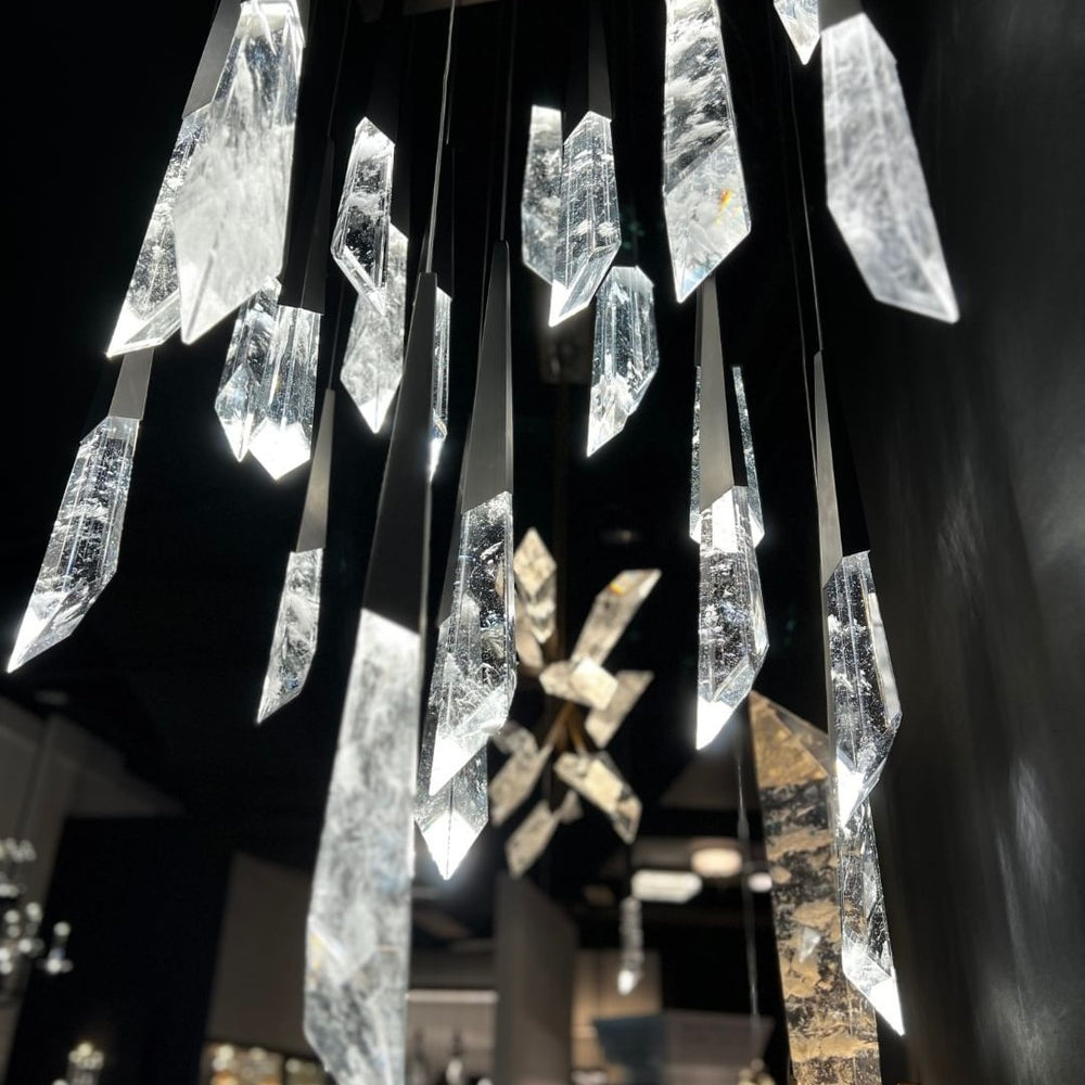 Luxury Floating Glaciers Diamond Crystal Chandelier for Staircase/Foyer/Entryway