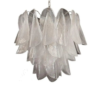 Murano Chandelier – Rondini – 41 glass leaves – Transparent