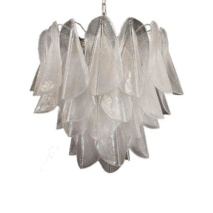 Murano Chandelier – Rondini – 41 glass leaves – Transparent
