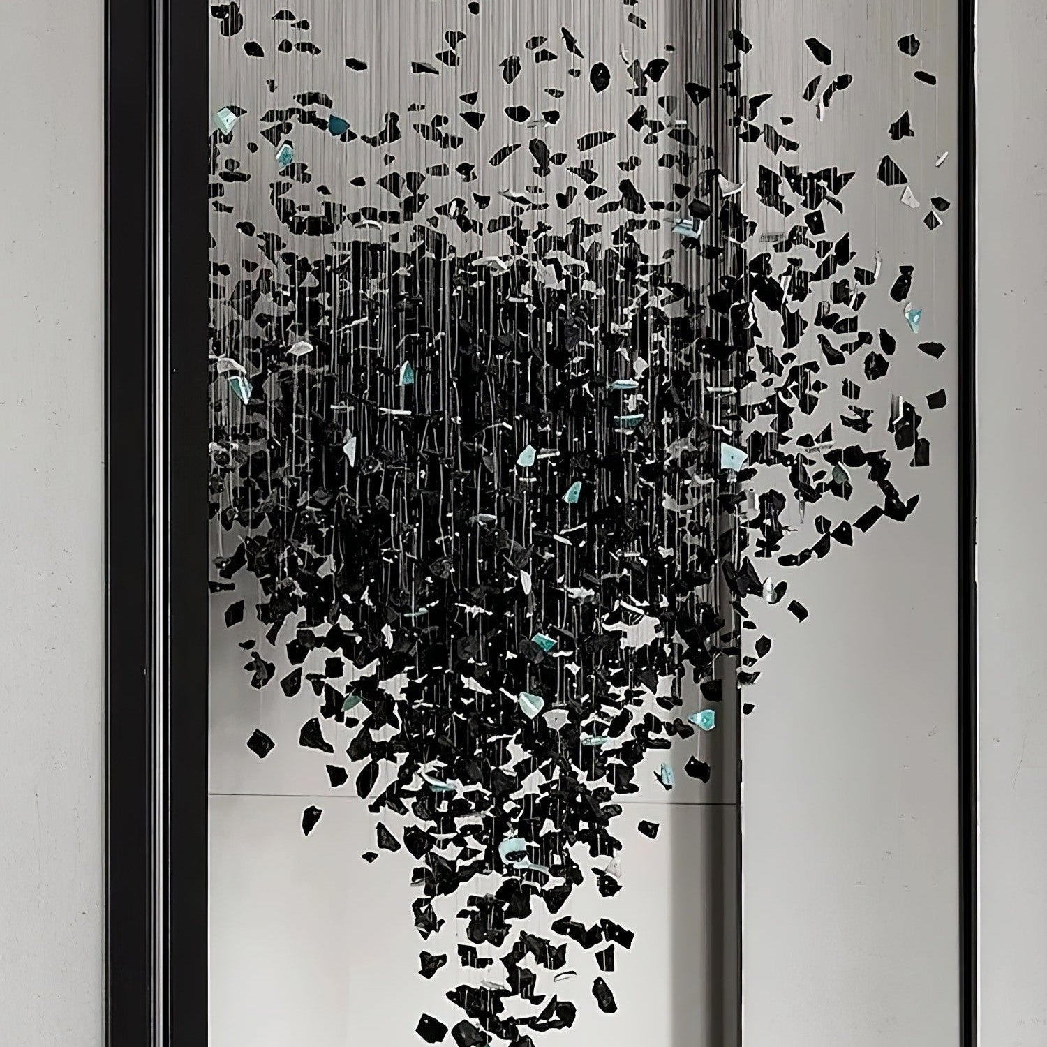 The Charcoal Halo LED Stone Crystal Chandelier