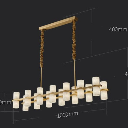 Alabaster Linear Chandelier
