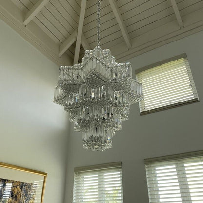 Fashion Star Shaped Chandelier Crystal Ceiling Light Fixture For Small Living Room/ Bedroom