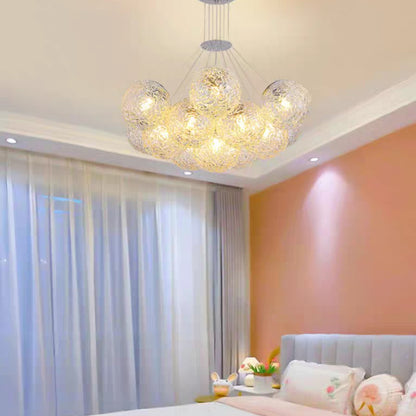 Affordable Nordic Art Water Pattern Glass Bubble Pendant Chandelier for Living/Dining Room/Bedroom