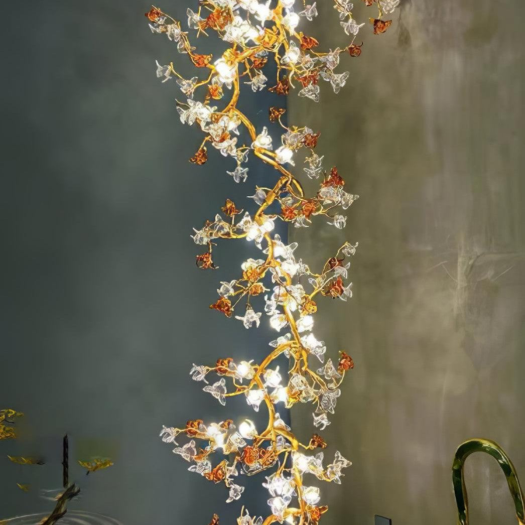 Brass Maple Branch Chandelier